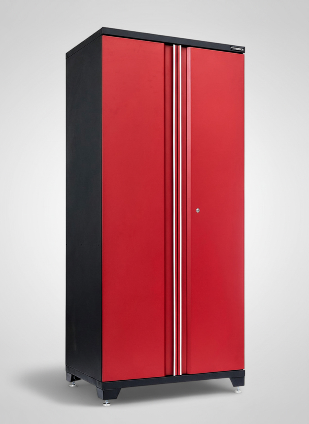 Förvaringsskåp högskåp med 2 dörrar - Röd, PRO