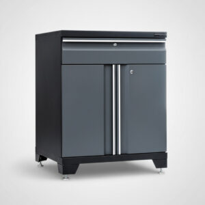 Verktygsskåp med 1 låda och dörrar - Grå, PRO