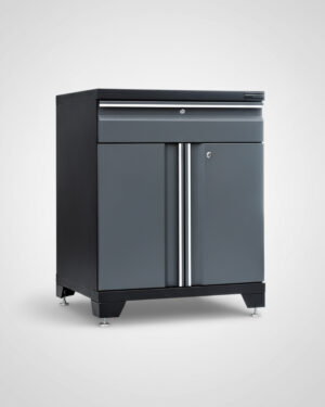 Verktygsskåp med 1 låda och dörrar - Grå, PRO