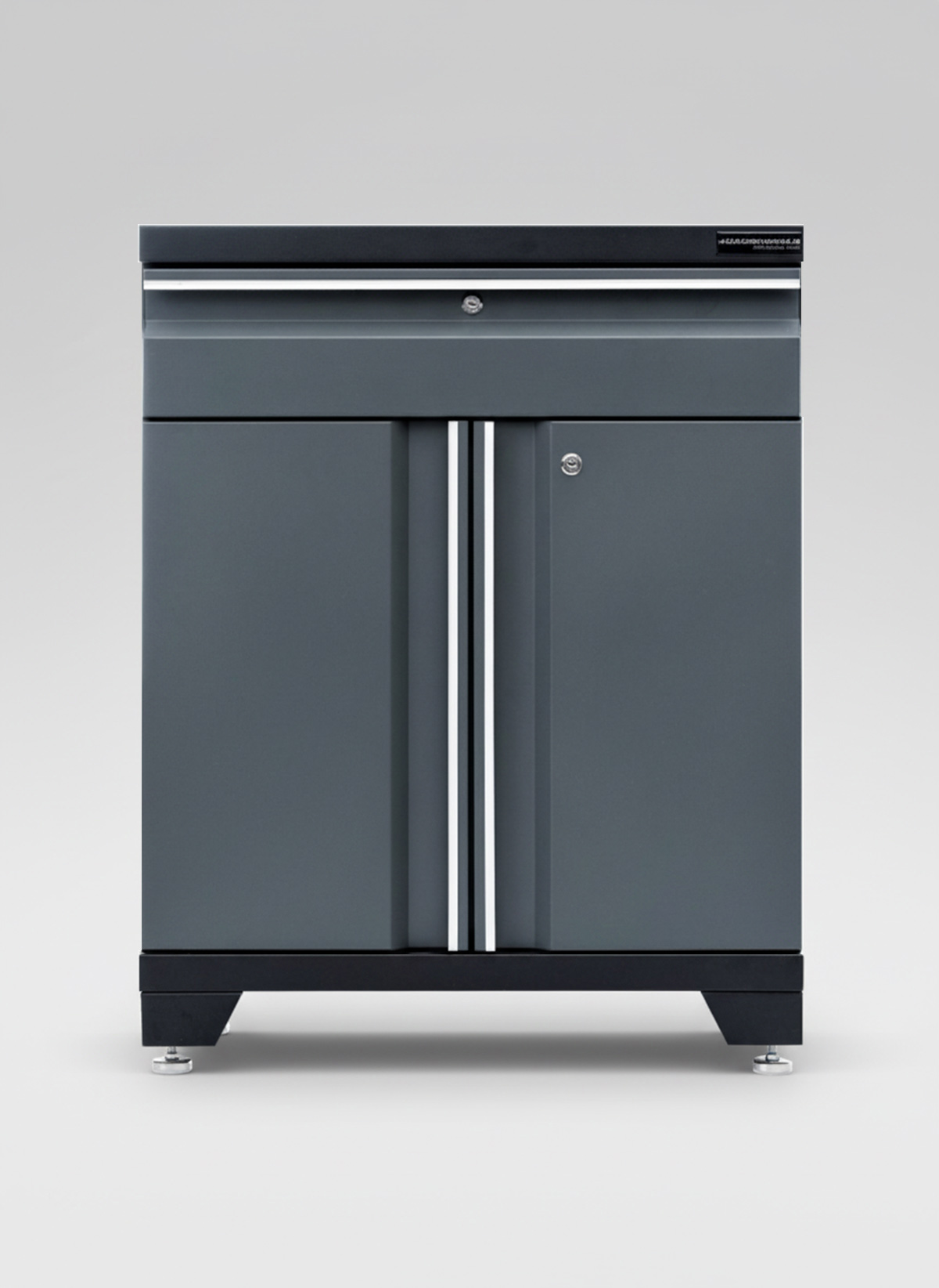 Verktygsskåp med 1 låda och dörrar - Grå, PRO - Bild 3