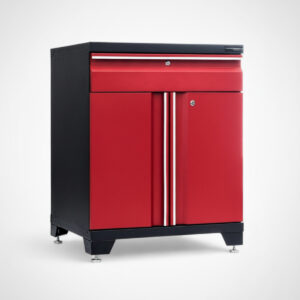Verktygsskåp med 1 låda och dörrar - Röd, PRO