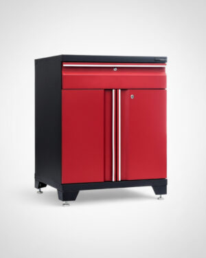 Verktygsskåp med 1 låda och dörrar - Röd, PRO