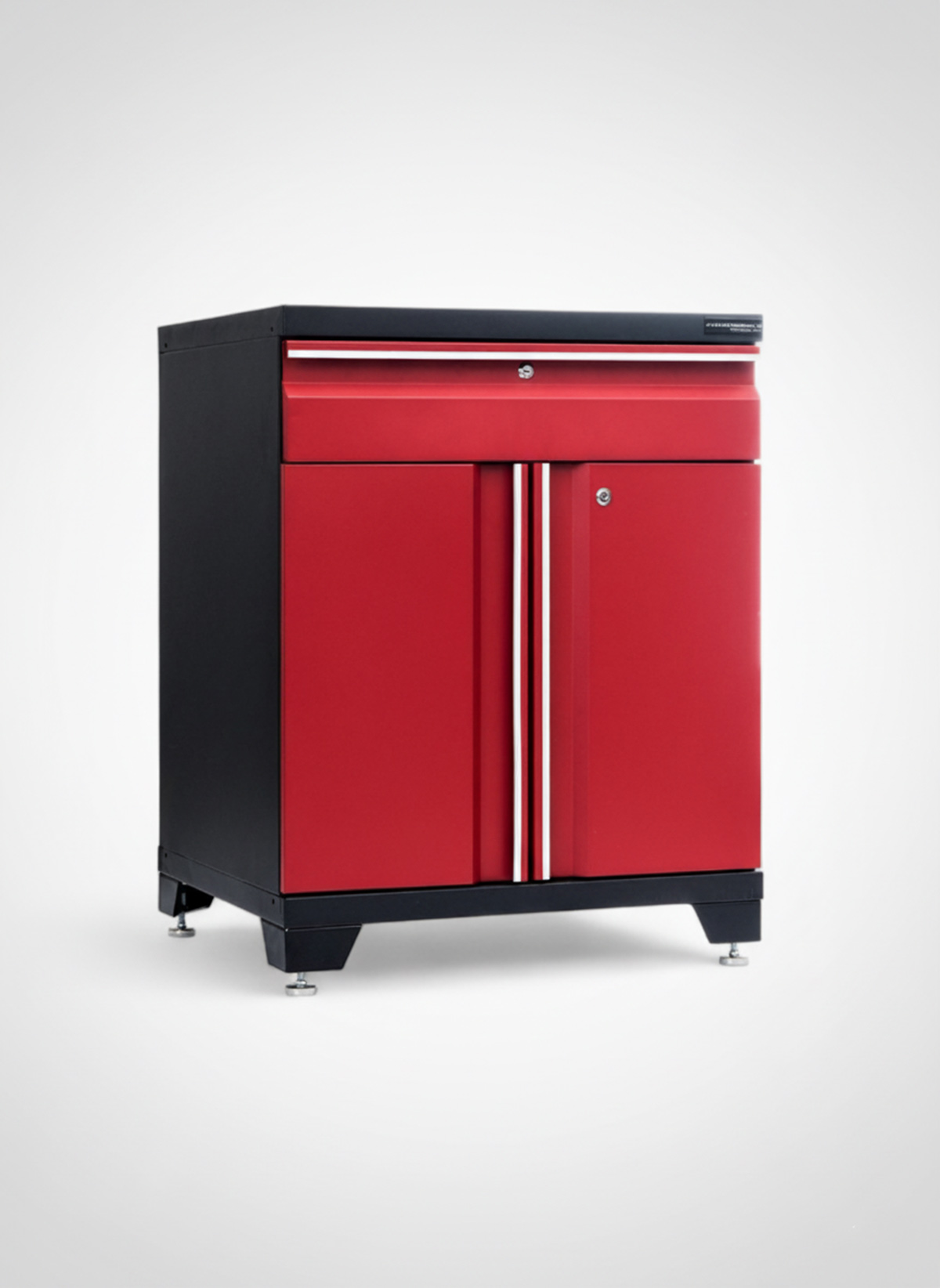 Verktygsskåp med 1 låda och dörrar - Röd, PRO