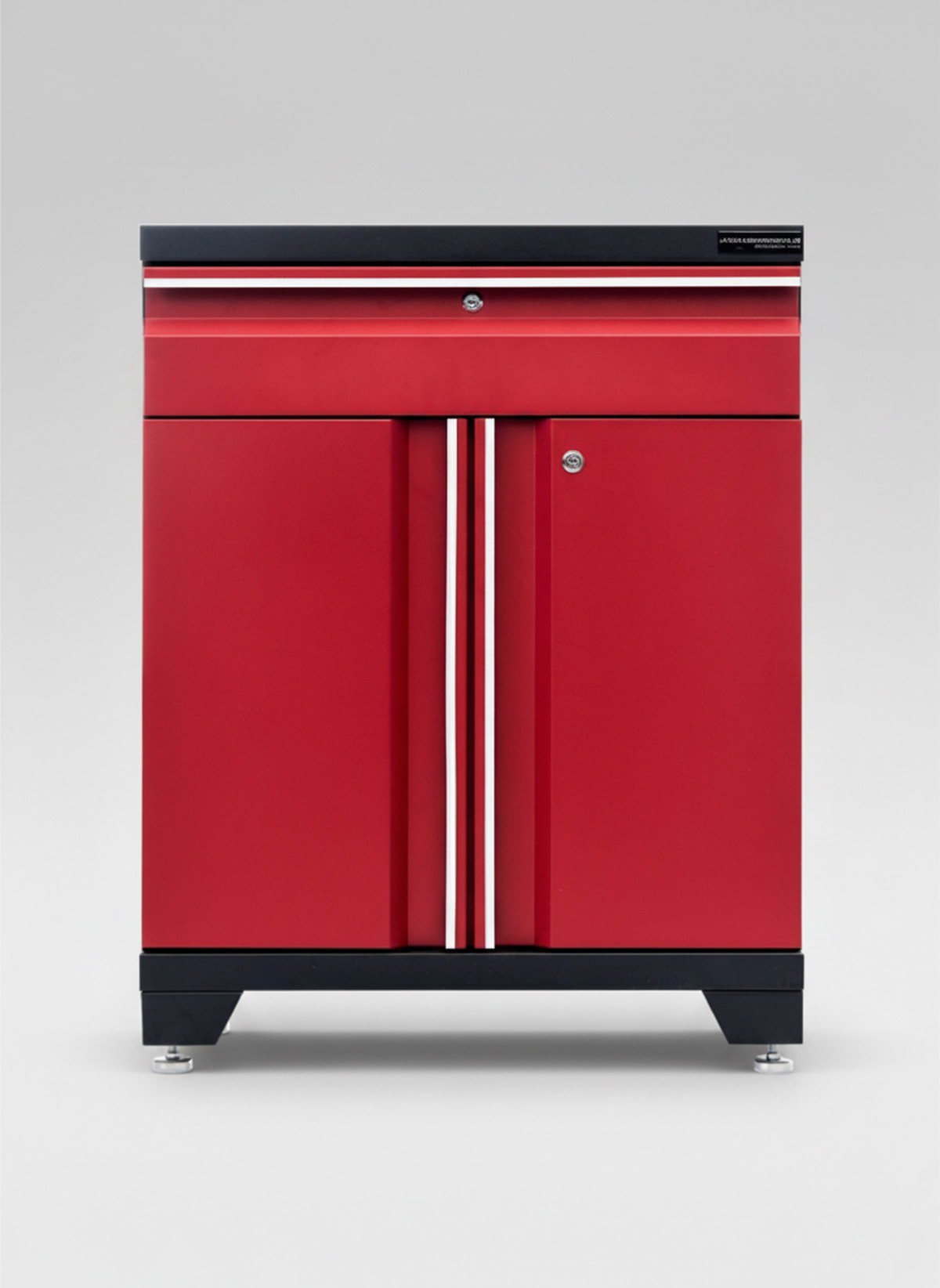 Verktygsskåp med 1 låda och dörrar - Röd, PRO - Bild 3