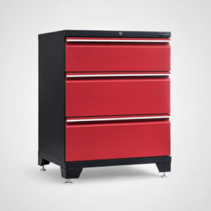 Verktygsskåp med 3 lådor - Röd, PRO