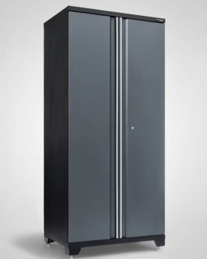 Förvaringsskåp högskåp med 2 dörrar - Grå, PRO