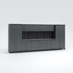 Garageinredning med 10 delar - set 1, grå, PRO