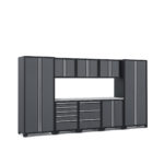 Garageinredning med 8 delar – set 1, grå, CLASSIC