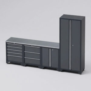 Garageinredning med 4 delar – set 1, grå, CLASSIC