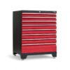 Verktygsskåp med 8 lådor - Röd, PRO