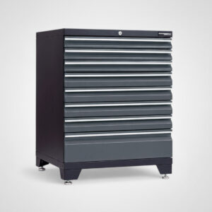 Verktygsskåp med 8 lådor - Grå, PRO
