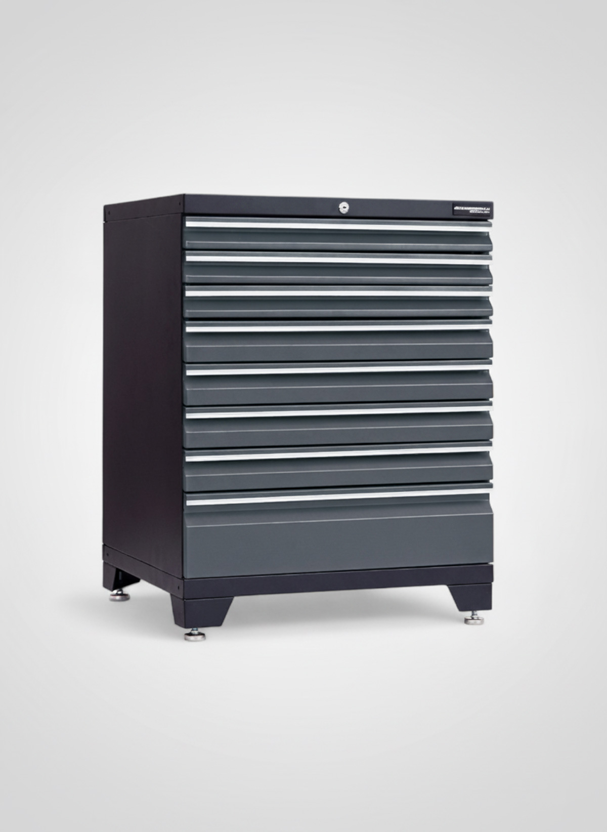 Verktygsskåp med 8 lådor - Grå, PRO