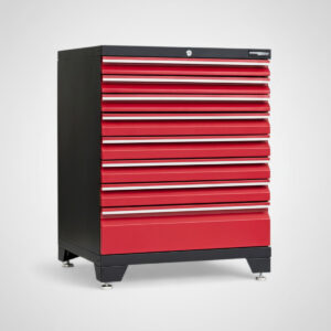 Verktygsskåp med 8 lådor - Röd, PRO