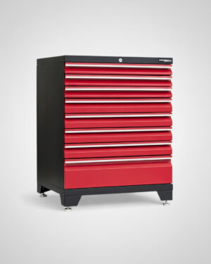Verktygsskåp med 8 lådor - Röd, PRO