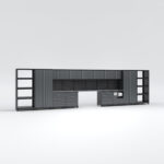 Garageinredning med 14 delar - set 2, grå, PRO