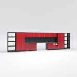 Garageinredning med 14 delar - set 2, röd, PRO