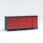 Garageinredning med 3 delar - set 1, röd, PRO