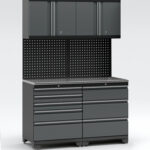 Garageinredning med 4 delar - set 2, grå, PRO