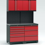 Garageinredning med 4 delar - set 2, röd, PRO