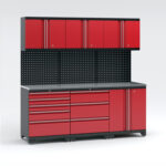 Garageinredning med 6 delar - set 1, röd, PRO