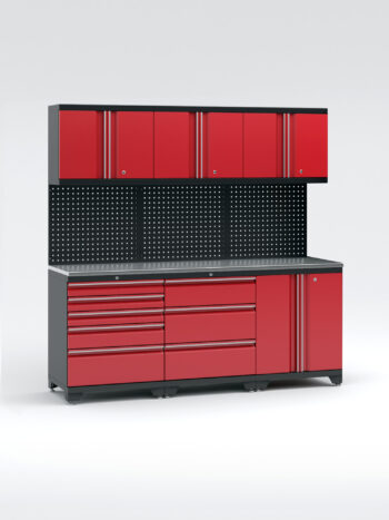 Garageinredning med 6 delar - set 1, röd, PRO