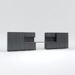 Garageinredning med 12 delar – set 3, grå, PRO