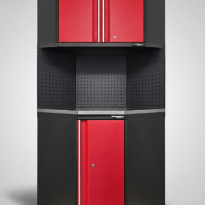 Hörnskåp komplett - Röd, PRO