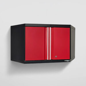 Väggskåp med 2 dörrar hörn - Röd, PRO