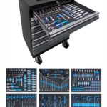 Verktygsvagn med 6 lådor grå, PRO + 273 delar verktyg