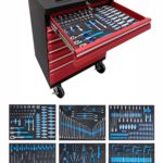 Verktygsvagn med 6 lådor röd, PRO + 273 delar verktyg