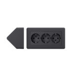 Schneider Exxact Hörnbox med 3-vägsuttag antracit