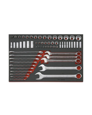 Verktygssats 62 delar U-ringnyckel/hylssats TengTools TTEAF62