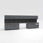 Garageinredning med 14 delar – set 4, grå, PRO