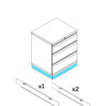 Sockel Bänkskåp svart PRO SERIES