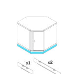 Sockel Hörnskåp svart PRO SERIES