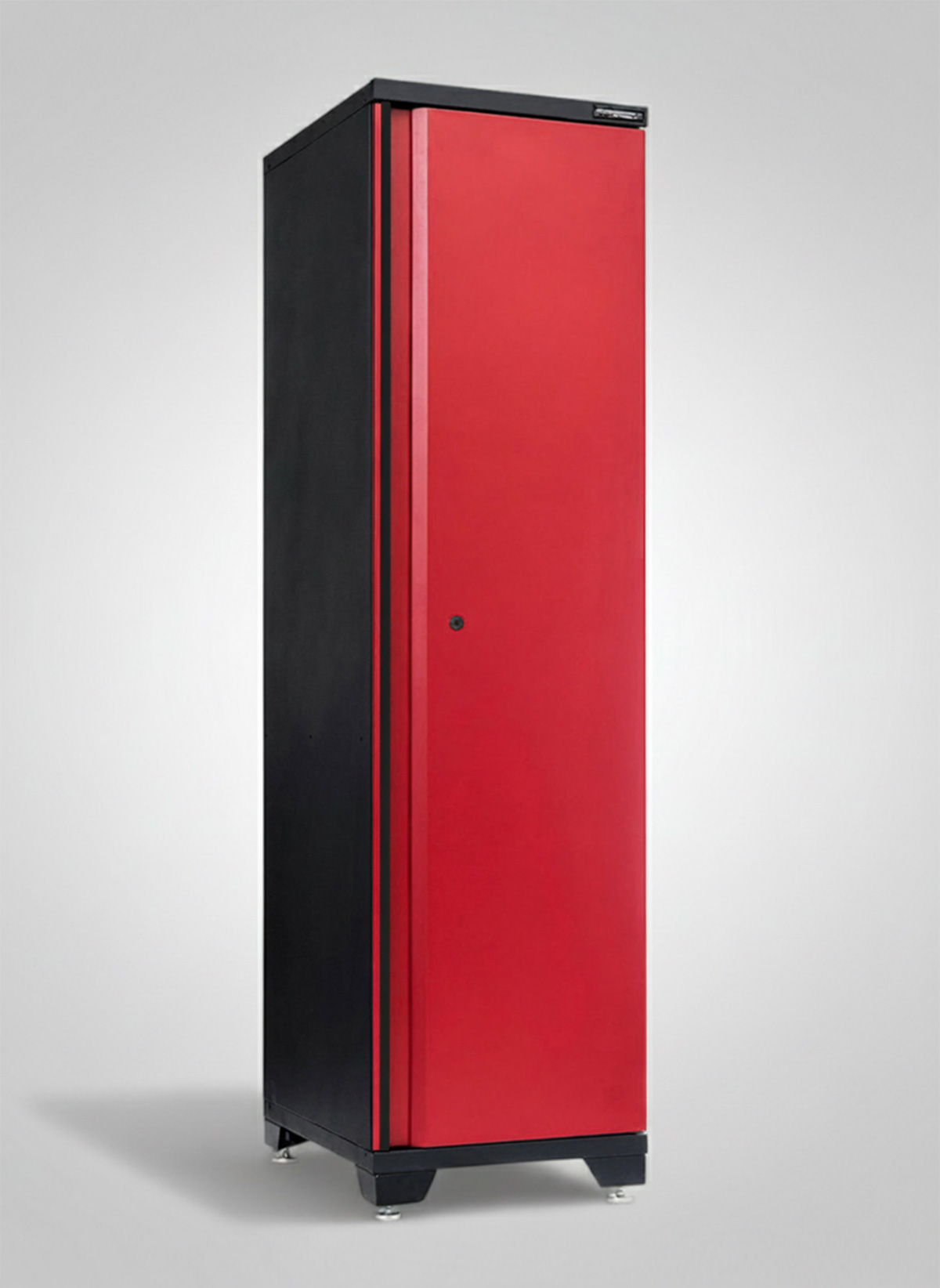 Förvaringsskåp högskåp 1 dörr Black edition – Röd, PRO