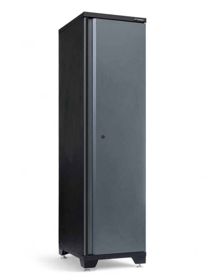 Förvaringsskåp högskåp 1 dörr Black edition – Grå, PRO