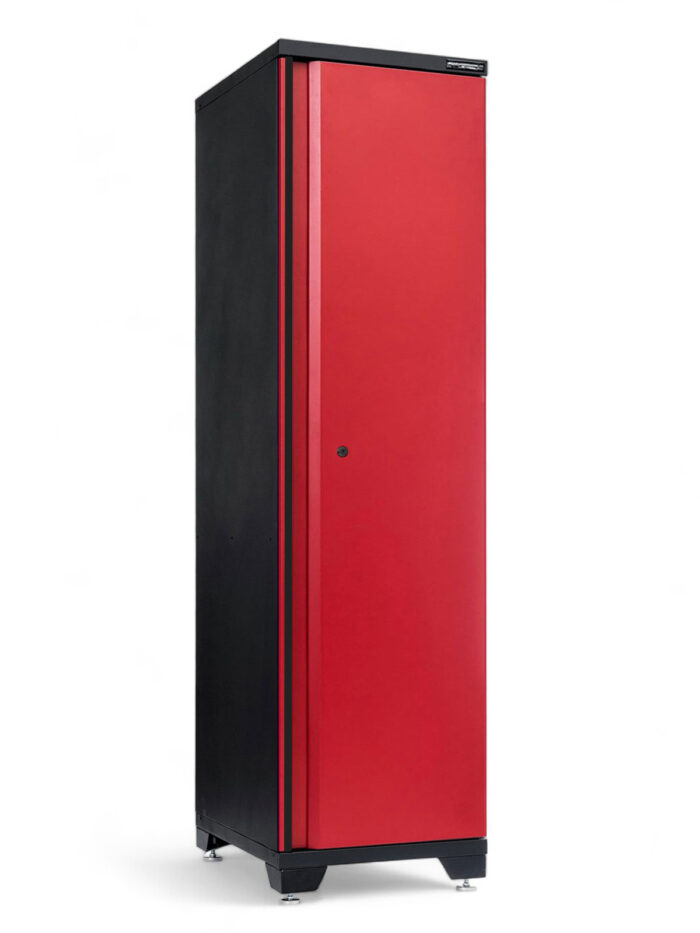 Förvaringsskåp högskåp 1 dörr Black edition – Röd, PRO