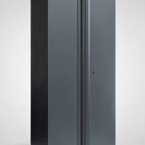 Förvaringsskåp högskåp 2 dörrar Black edition – Grå, PRO