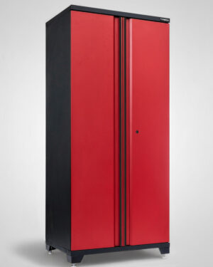 Förvaringsskåp högskåp 2 dörrar Black edition – Röd, PRO