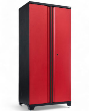 Förvaringsskåp högskåp 2 dörrar Black edition – Röd, PRO