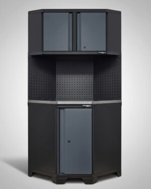 Hörnskåp komplett Black edition – Grå, PRO