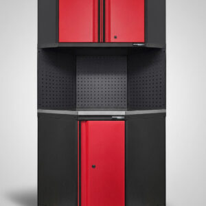 Hörnskåp komplett Black edition – Röd, PRO