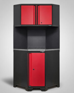 Hörnskåp komplett Black edition – Röd, PRO