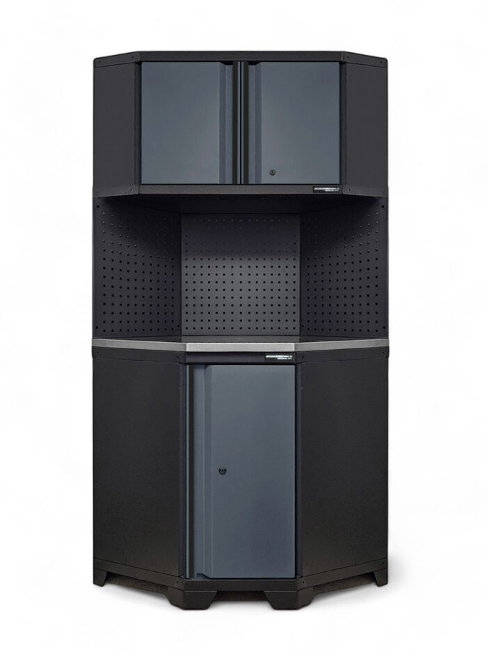 Hörnskåp komplett Black edition – Grå, PRO