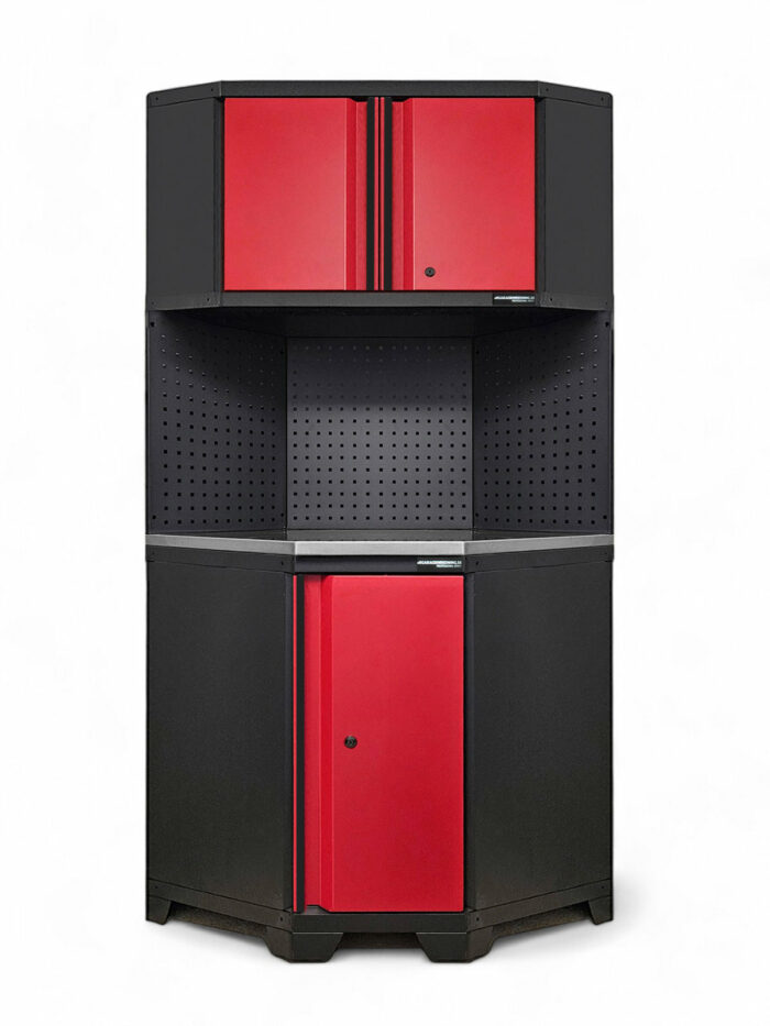 Hörnskåp komplett Black edition – Röd, PRO