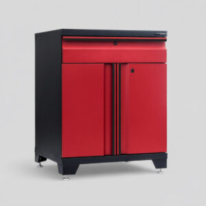 Verktygsskåp 1 låda och dörrar Black edition – Röd, PRO