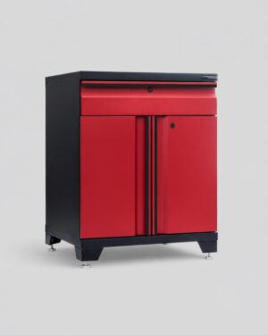 Verktygsskåp 1 låda och dörrar Black edition – Röd, PRO