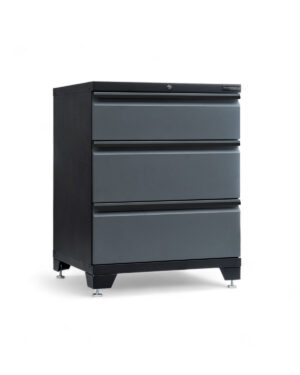 Verktygsskåp med 3 lådor Black edition – Grå, PRO