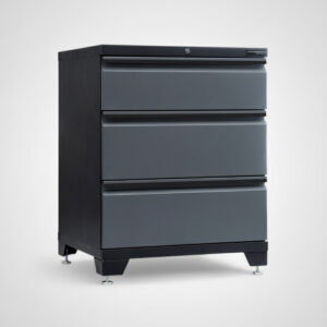 Verktygsskåp med 3 lådor Black edition – Grå, PRO